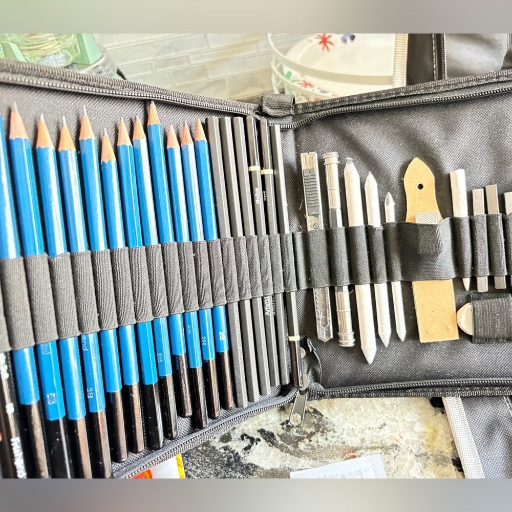 Artists Loft large assortment of art supplies. Watercolors, pastels, charcoal.